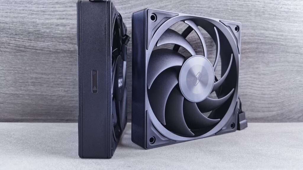 PC case fans on a desk