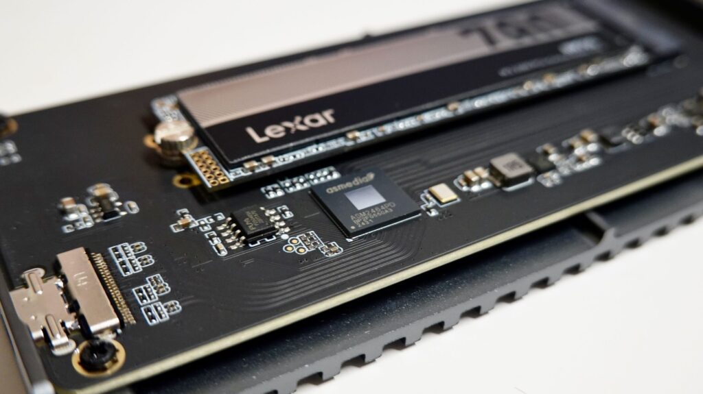 NVMe SSD installed on a motherboard