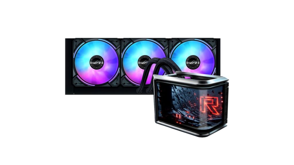 ROG 360mm AIO cooler with RGB fans and pump block