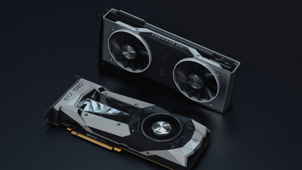 Two graphics cards on a dark surface Pexels