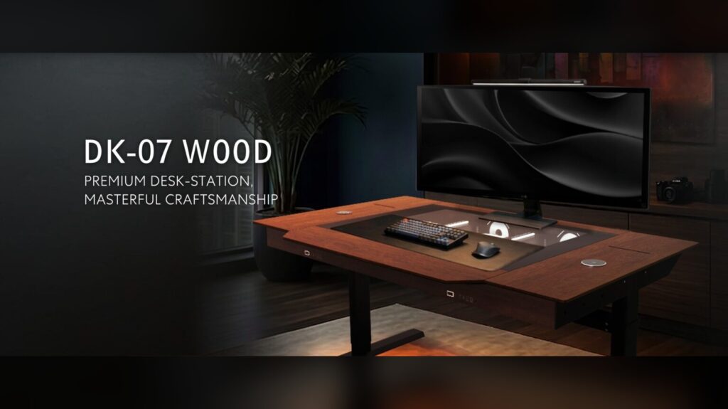Lian Li DK-07 Wood desk case press image