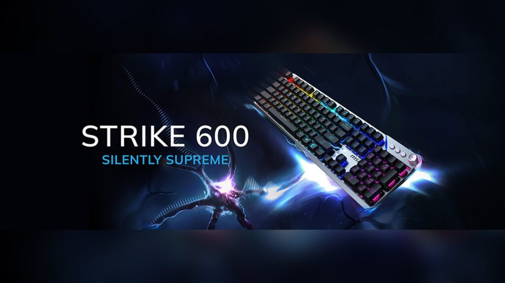 MSI Strike keyboard press banner