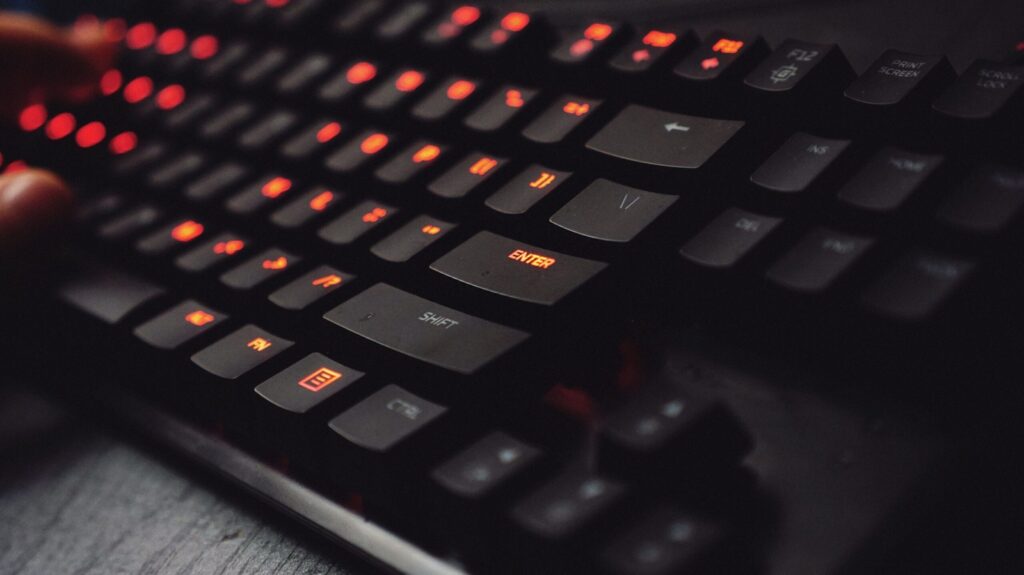 Budget mechanical keyboard close-up