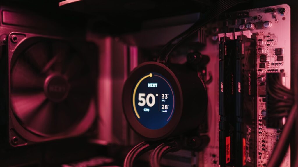 AIO pump and RAM inside a PC case